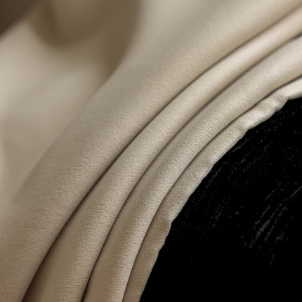 a close up of a black and white cloth