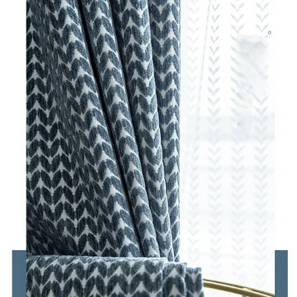 Rideau Bleu Motif