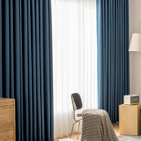 Blackout curtain textured fabric thin strips