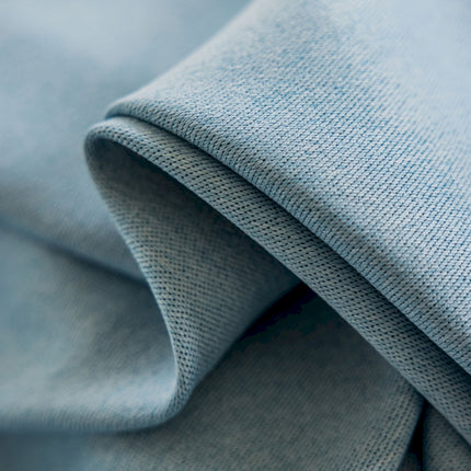 a close up view of a blue fabric