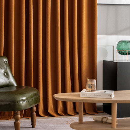 Rideau Orange Salon Moderne