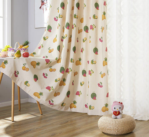 Children's curtain Fruit patterns