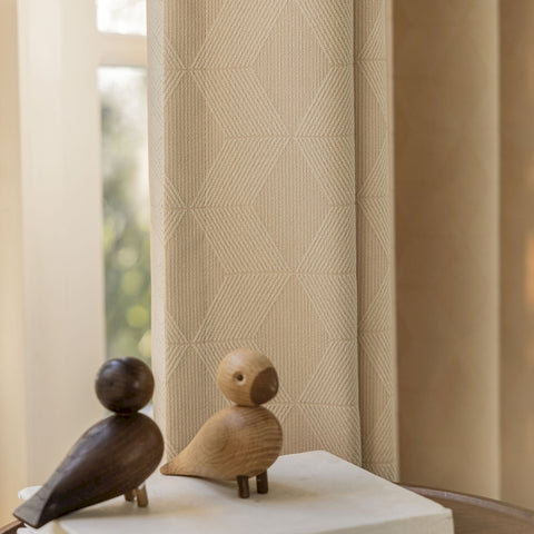 Elegant geometric jacquard curtain