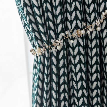Rideau Moderne Vert Motifs