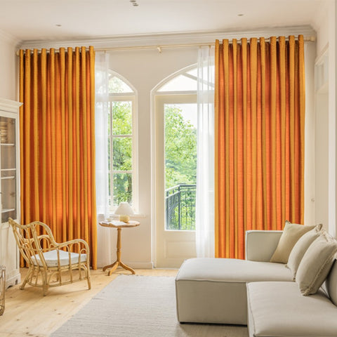 Orange Blackout Curtain