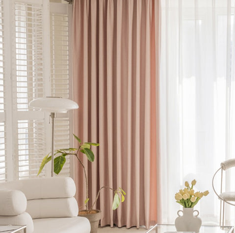 Powder Pink Blackout Curtain