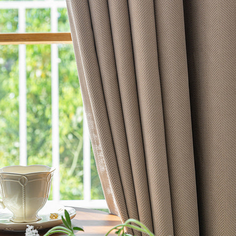 Beige Chenille Curtain