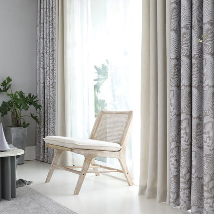 Rideau Beige Clair a Motifs