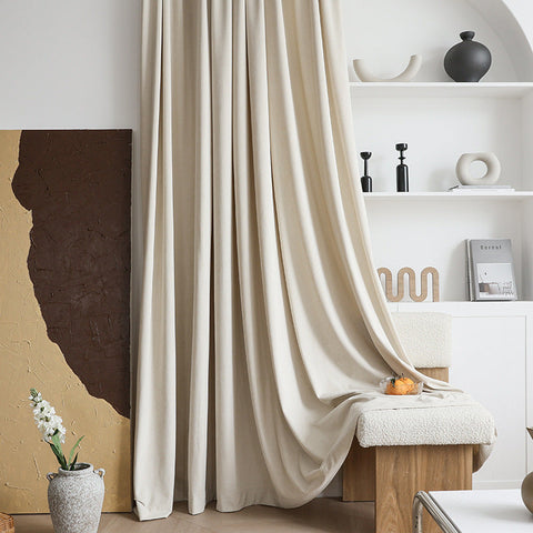 White Velvet Curtain