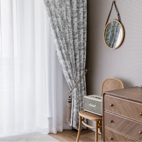 White and Black Curtain
