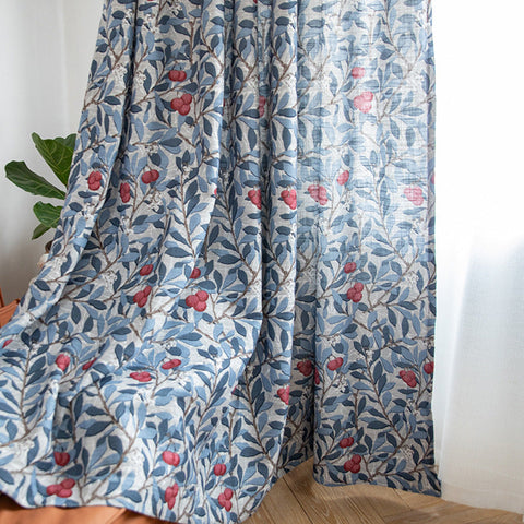 Curtain Blue White Red