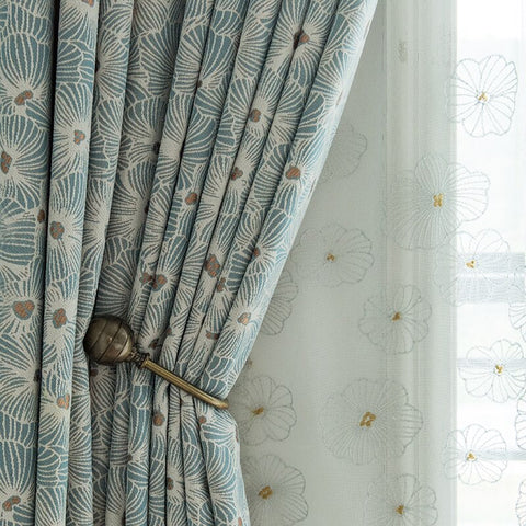 Celadon Blue Curtain