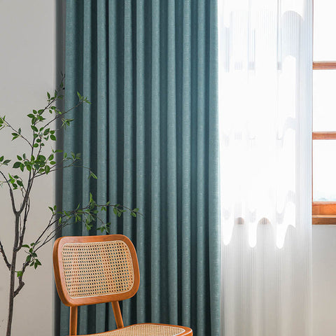 Trendy Celadon Blue Curtain