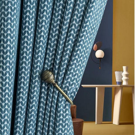 Rideau Bleu Motif