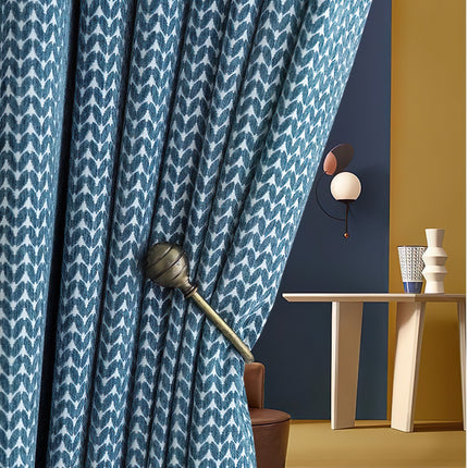 Rideau Bleu Motif