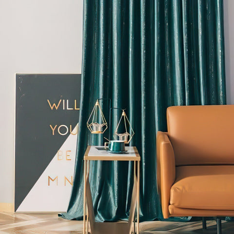 Blue Green Curtain