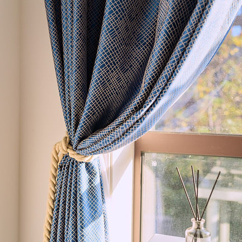 Blue and Gold Curtain