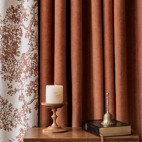 Orange Bedroom Curtain