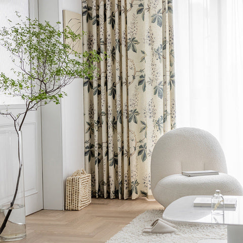 Elegant Leaves Curtain