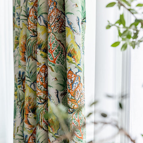 Tropical Leaves Curtain