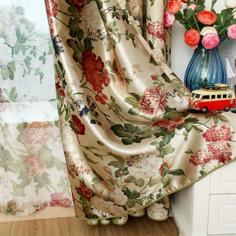 Colorful Flower Curtain