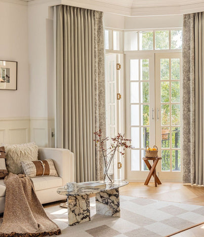 Gray Curtain Elegant Living Room