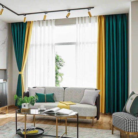 Yellow and Green Curtain