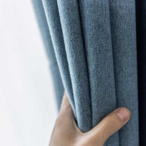 Blue Linen Curtain