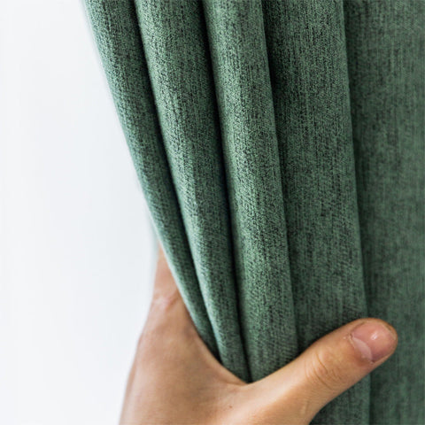 Green Linen Curtain