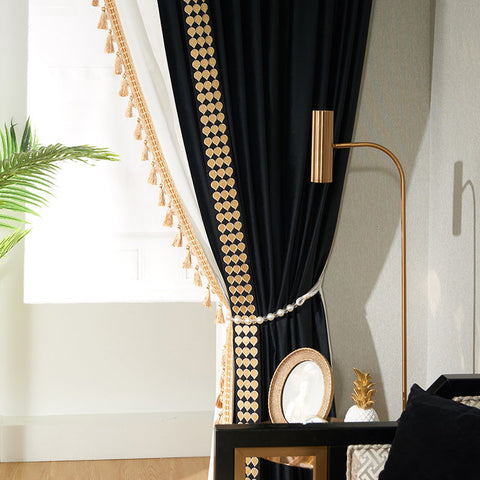 Black Velvet Curtain