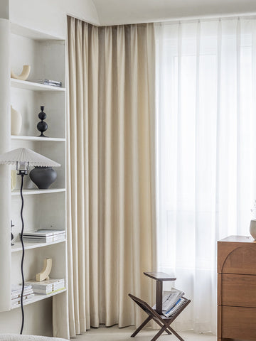 Beige Opaque Curtain