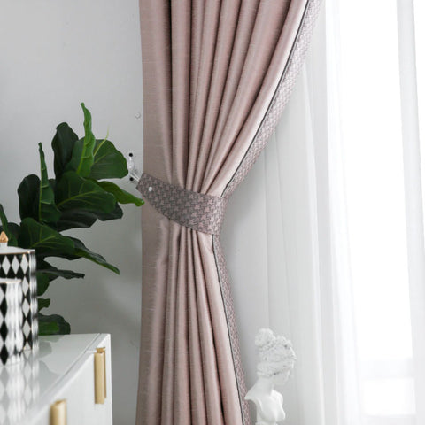 Modern Shiny Pink Curtain