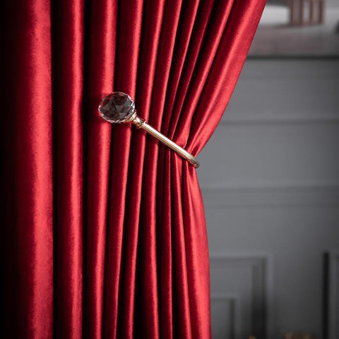 Burgundy Red Curtain
