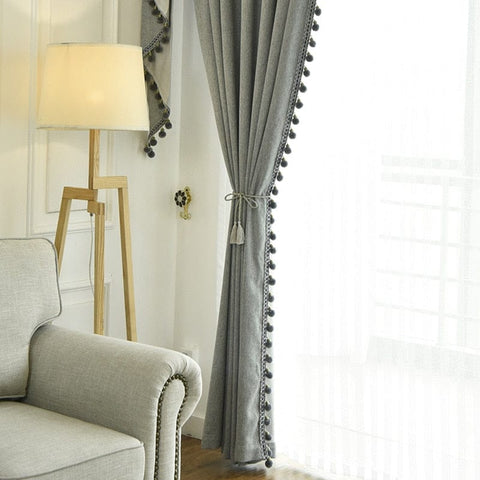Gray Living Room Curtain