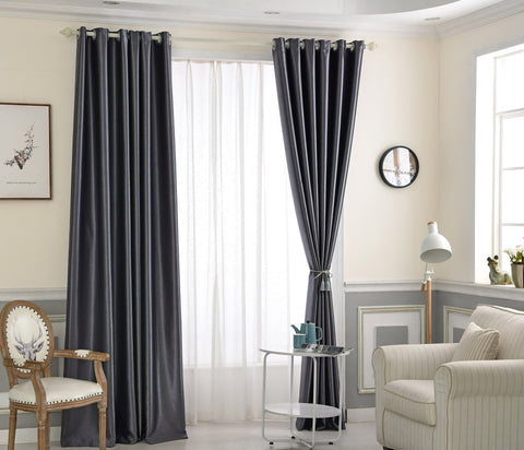 Gray Satin Curtain