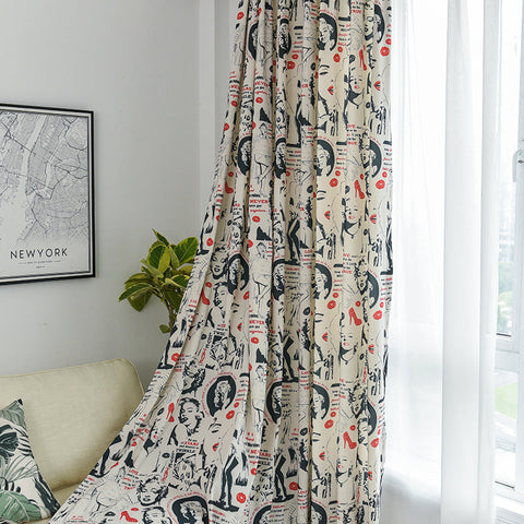 Marilyn Pop Style Curtain