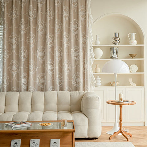 Beige Screening Curtain