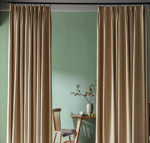Beige Velvet Curtain