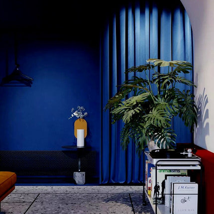 Rideau Velours Bleu