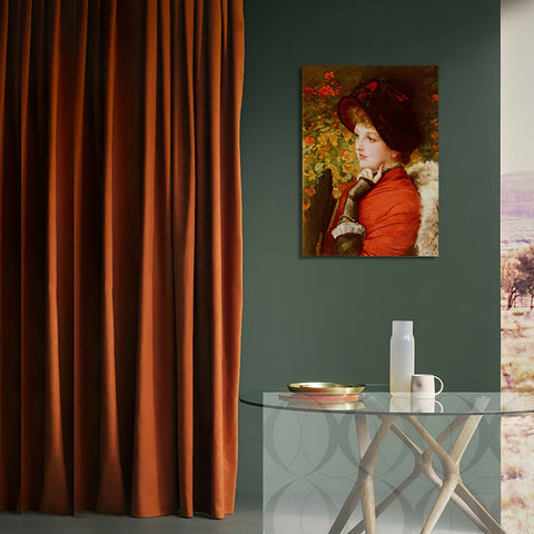 Orange Velvet Curtain