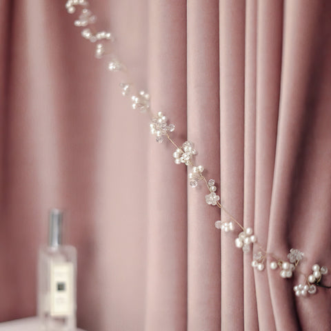 Pink Velvet Curtain