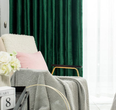 Green Velvet Curtain