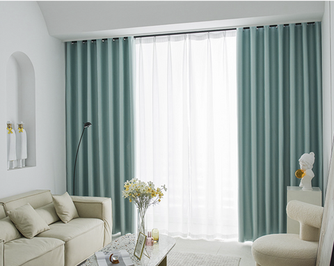 Water Green Blackout Curtain