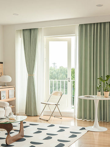 Light Green Velvet Curtain
