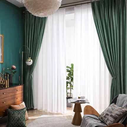 Rideau Vert Velours Tendance