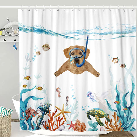 Dog Shower Curtain (W71