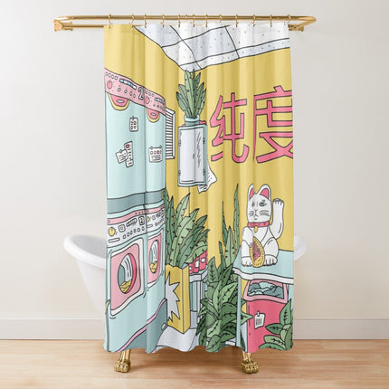Rideau de Douche Japonais  (L180cm x H200cm)