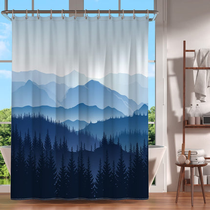 Rideau de Douche Motif Montagne (L180cm x H200cm)