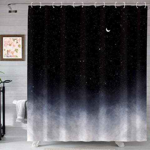 Black and White Shower Curtain (W71