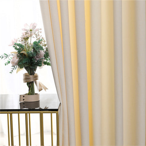 Beige Velvet Curtain